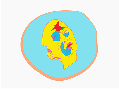 Abstract bright and shiny face abstract colorful creative illustration vector