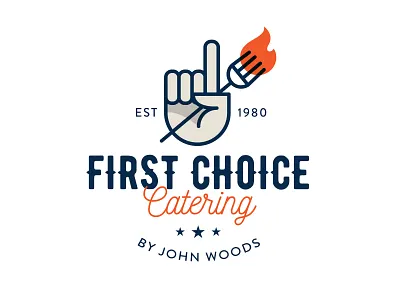 First Choice Catering Logo branding design graphic design illustrator logo typography vector