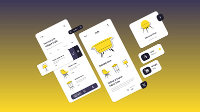 Furniture App app app design apparel application branding dashboad design designs furniture illustraion illustration illustrator shopping task typography ui ux vector web website