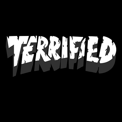 Terrified design halloween illustration letter lettering procreate typography word