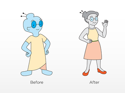 New Grandma digital representative grandma redo redraw update