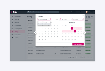 Enterprise UI Calendar calendar calendar design calendar ui enterprise software enterprise ux portal design usability