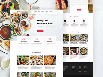 Foodko - Restaurant Food Website Design delivery website food app food menu foodko home delivery homepage illustration kitchen landingpage mobile app ui natural food online food online food delivery restaurant restaurant food trending design web web template webdesign website