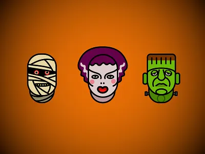 Halloween Party dribbleweeklywarmup halloween party illustration monsters scary