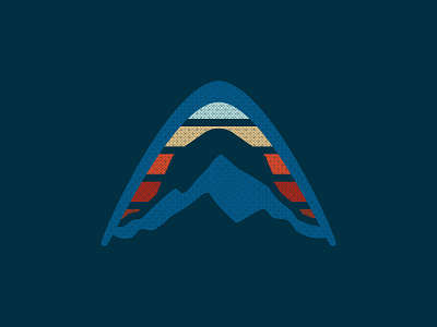 Retro Tent Icon brand design branding design camping high end logo design mountains outdoor logo outdoors rainbow retro retro design tent vector