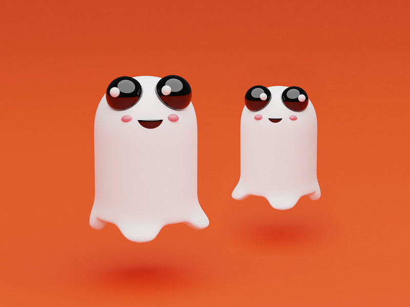 Cleo - The Halloween Ghostling 3d 3dart blender blender 3d blender3dart character design dribbble dribbbleweeklywarmup ghost halloween illustration illustrator monster monsters weeklywarmup