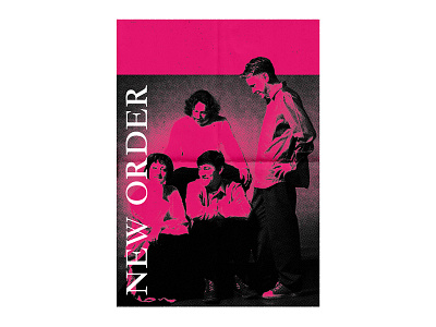 New Order Poster duotone editorial graphic design joy division music music poster new order new wave post punk poster poster design punk
