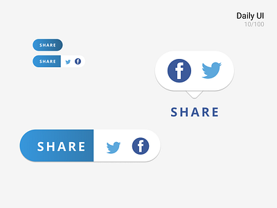 Daily UI #010 • Social Share 010 button dailyui share social ui