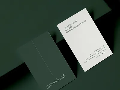 Groundwork Health | Business Cards brand design brand identity branding branding and identity business card design