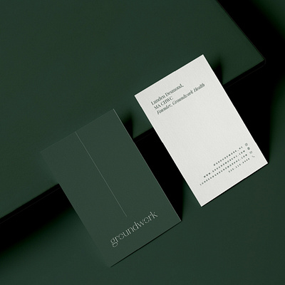 Groundwork Health | Business Cards brand design brand identity branding branding and identity business card design