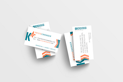 Krista Cavender Graphic Design branding branding design business card design business identity clean graphic designer high end identity design lettermark logo logo design personal brand personal branding personal logo personal project vector