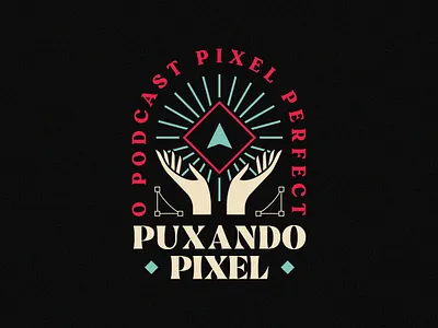 Puxando Pixel Podcast app brand branding color design graphic icon illustration illustrator