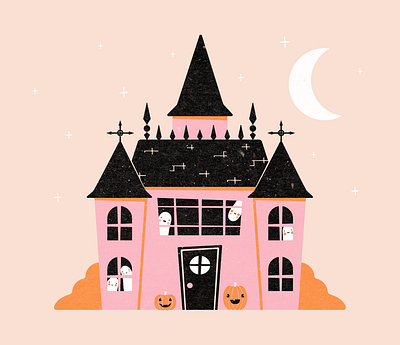 Drawloween Prompt 11: Haunted drawlloween2020 ghost illustration ghosts halloween haunted house house illustration inktober inktober2020 spooky vectober vectober2020 vector