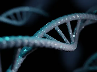 Crystal DNA atomic atoms biology chemistry gene medicine quantum science