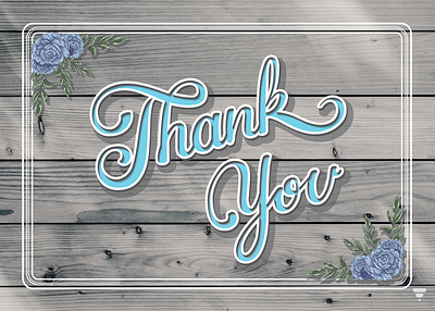 A little Thank You goes a long way adobe illustrator adobe photoshop baby shower blue cards custom lettering customtype design digital art digital illustration hand lettering illustration lettering print design script thank you thank you card type illustration typography vector