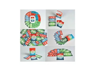 Dare to Drink for the Truth branding card game graphic design truth or dare