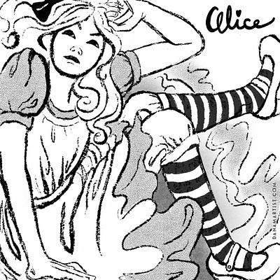 Alice alice alice in wonderland aliceinwonderland books character design design illustration inktober inktober2020 lewis carroll sketch