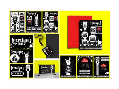 Rockstar Birthday birthday graphic design grunge invitation party punk rock