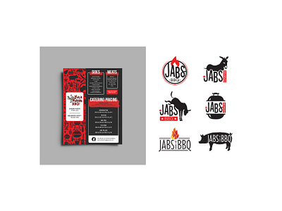 Kick Addis BBQ Menu barbeque branding graphic design logo design meat menu design