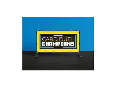 Card Duel Champions Logo graphic design logo design retro video game