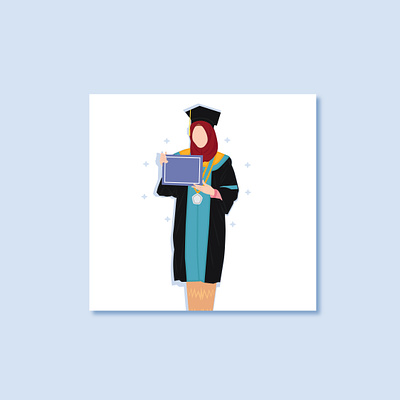 Graduation design illustration vector