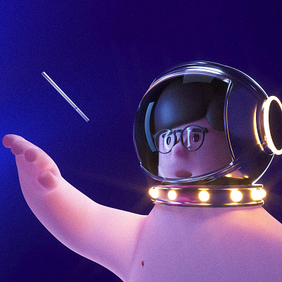 Space smoker character cinema 4d