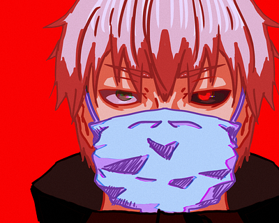 Kaneki | Fan Art | 2020 anime animeart art artwork coronavirus digital digital art digital illustration fan art fanart ghoul illustration photoshop photoshop art tokyo ghoul