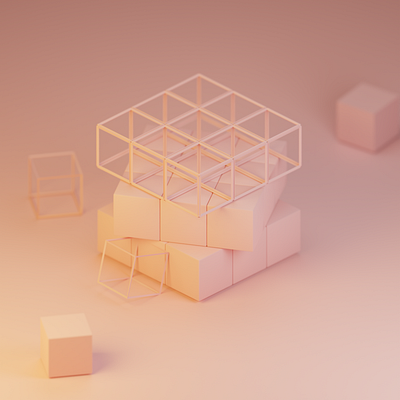 Kubik Wireframe 3D 3d 3d blender design minimal