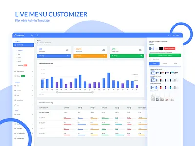 Live Menu Customizer - Flex Able Admin Template admin dashboard admin dashboard template admin design admin template admin templates admin theme bootstrap 4 bootstrap admin branding live customizer live menu customizer ui design ui kit ui kit design uidesign