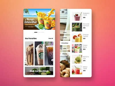 Delmont Smoothies design design app flat illustration illustrator juice minimal smoothies typography ui user experience ux xd design