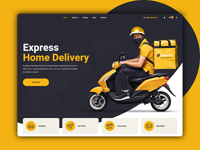 Home Delivery Landing Page best shots clean creative design designer dribble best shot food delivery food design home delivery landing page ux design website