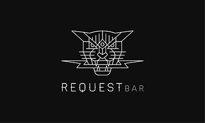 Request Bar Logo Design badge branding cougar design dynamicbranding icon illustration illustrator lightning lightning bolt line art line art logo logo mountain lion nature spiritual third eye vector