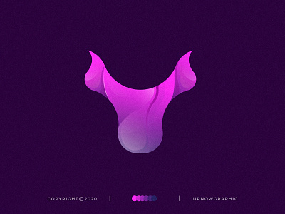 Purple Bull Logo Design abstract adobe illustrator amazing logo animal app art awesome logo branding bull business logo creative logo graphic design logo logodesign logos logotype modern logo purple
