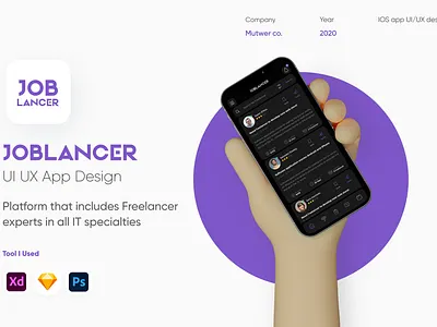 Joblancer UI UX app design 3d art design illustraion illustration jobs mockup typography ui uidesign uiux ux