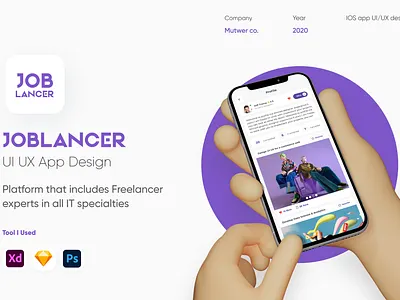 Joblancer app design appdesign design illustraion mockup typography ui uidesign uiux ux