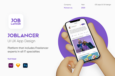 Joblancer app design appdesign design illustraion mockup typography ui uidesign uiux ux