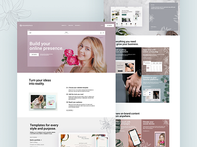 SquareSpace Flower Theme 2020 branding clean creative dribbble best shot flat landing page minimal trendy typography ui uidesign ux web website design