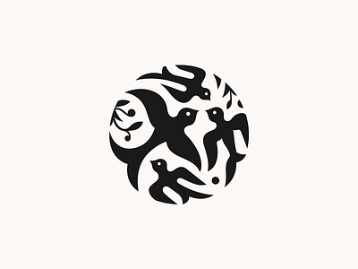 Barwinki ✻◍ barwinki beldesign birds branding flatdesign jewelry logodesign logomark patrykbelc