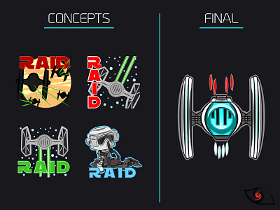 Star Wars Inspired Raid Emote (｡▼皿▼) affinity designer branding darkside design emote emotes illustration starwars tie fighter vector vector illustration