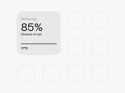 Widget for Drop – a rain precipitation app concept app ios iphone minimal mobile rain ui weather weather app
