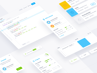 Gamification of edtech platform 🏆 code code editor component component design component library components design elements design kit design library design system design systems edtech edtech platform education gamification learning learning app styleguide ui components ui elements