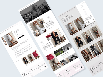 Aluna's Vintage - E-commerce shop adults branding design elegant family flat minimal online store shop shopping ui ux vintage web website