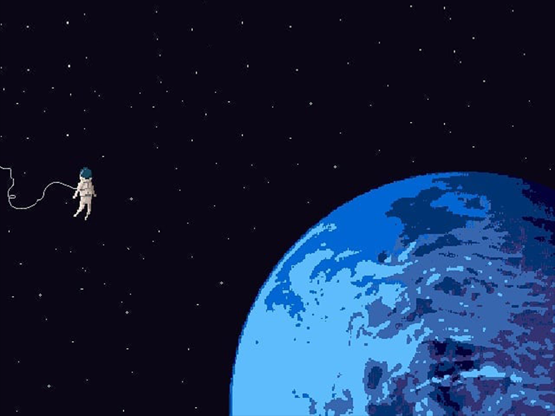 Space Adventure design earth illustration pixelartist pixels pixelsart space