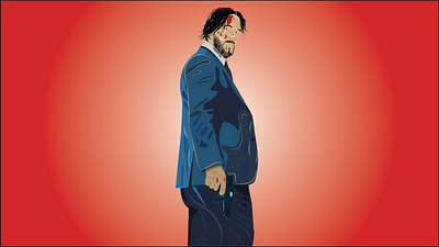 John Wick art design graphic design icon illustration illustrator logo ui ux