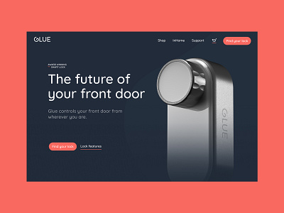 Glue Home animated art direction branding clean design homepage ui ux webflow website