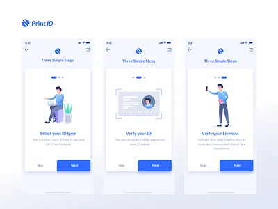 Identity verification for user onboarding illustration interaction design material design mobile app design onboarding screen uiux design user onboarding vector illustration