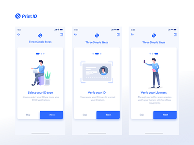 Identity verification for user onboarding illustration interaction design material design mobile app design onboarding screen uiux design user onboarding vector illustration