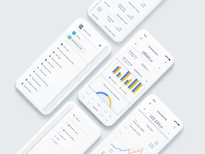 Business Analysis Mobile Application analysis app application dashboard iphone light mobile mobile app modern ui uiux ux white
