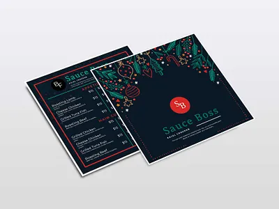 Christmas Square Menu Design Template design illustration premium download psd