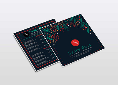 Christmas Square Menu Design Template design illustration premium download psd